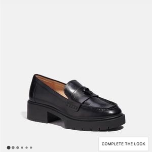 Coach Leah Loafers in black, size 8 or 38.5